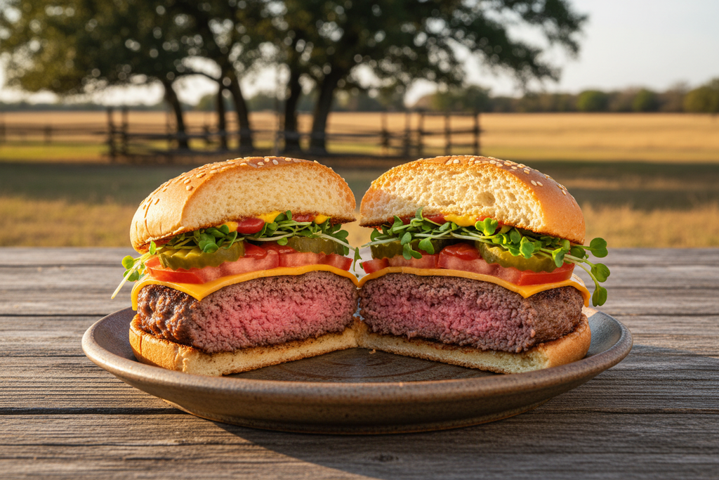 Broccoli on a Cheeseburger