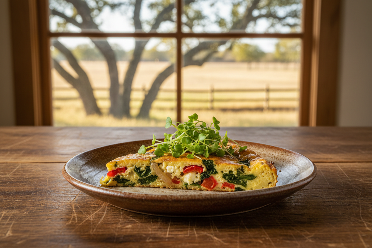 Broccoli Microgreens Brunch Frittata