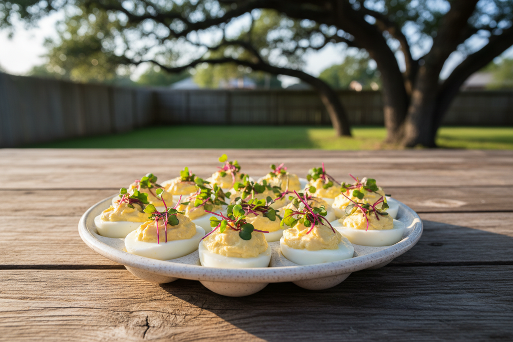 Rambo Radish Deviled Eggs 